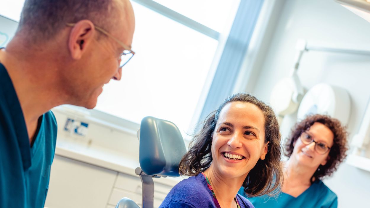 Dental hygienist treating a patient at Chalkwell Dental Practice Westcliff-on-Sea