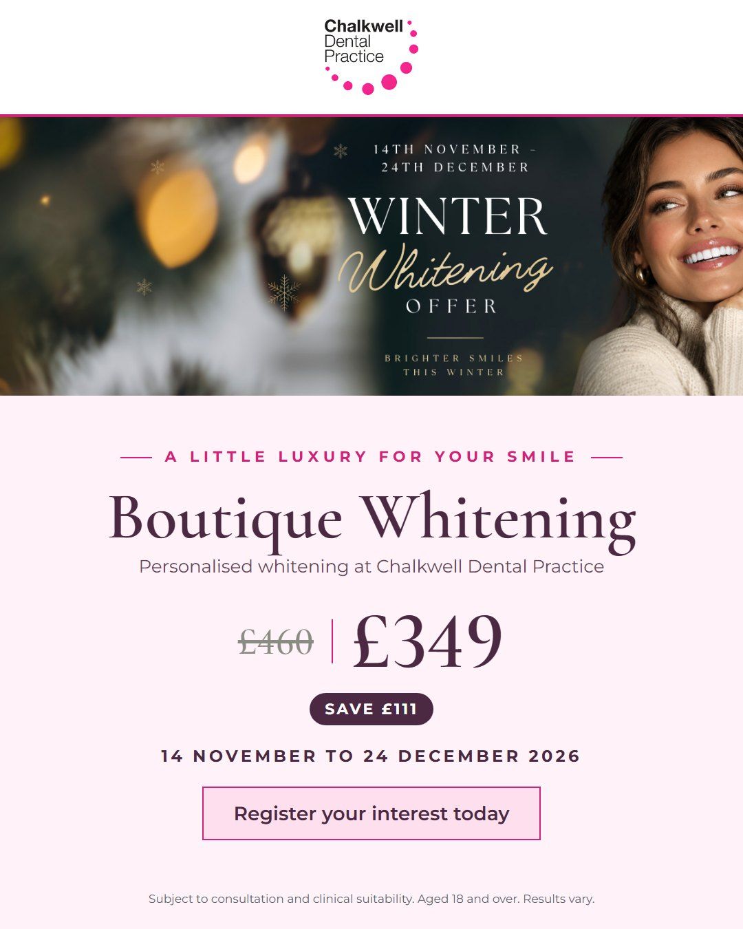 Boutique Winter Whitening Offer